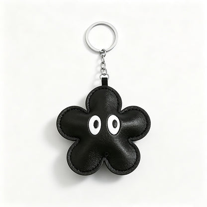 Star & Flower Character PU Leather Keychain