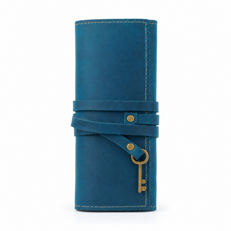 Roll Up Leather Artist Pencil Case