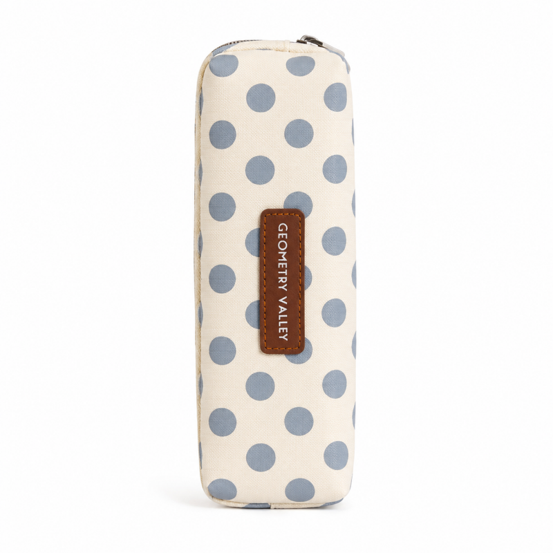 Dot Grid Fabric Pencil Case
