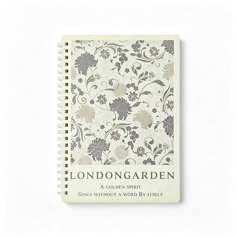 London Garden Floral Spiral Notebook