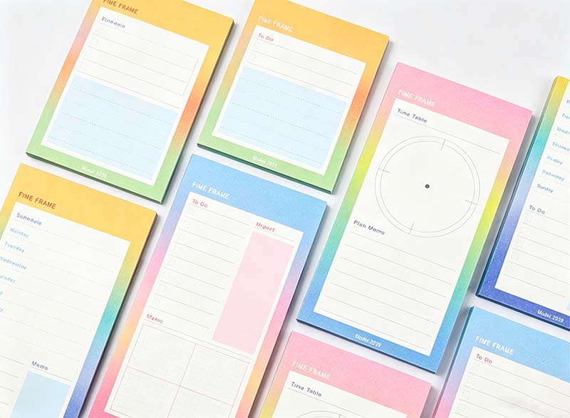 8 Color Frame Planning Memo Pad