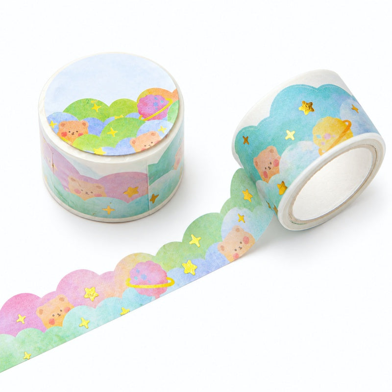 Gold Stamping Dreamy Cloud Washi Tape