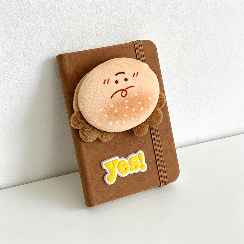 Snack Character Plush Pocket Notebook