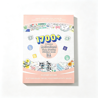 Aesthetic Planner Sticker Book – 24 Sheets, 1700+ Stickers