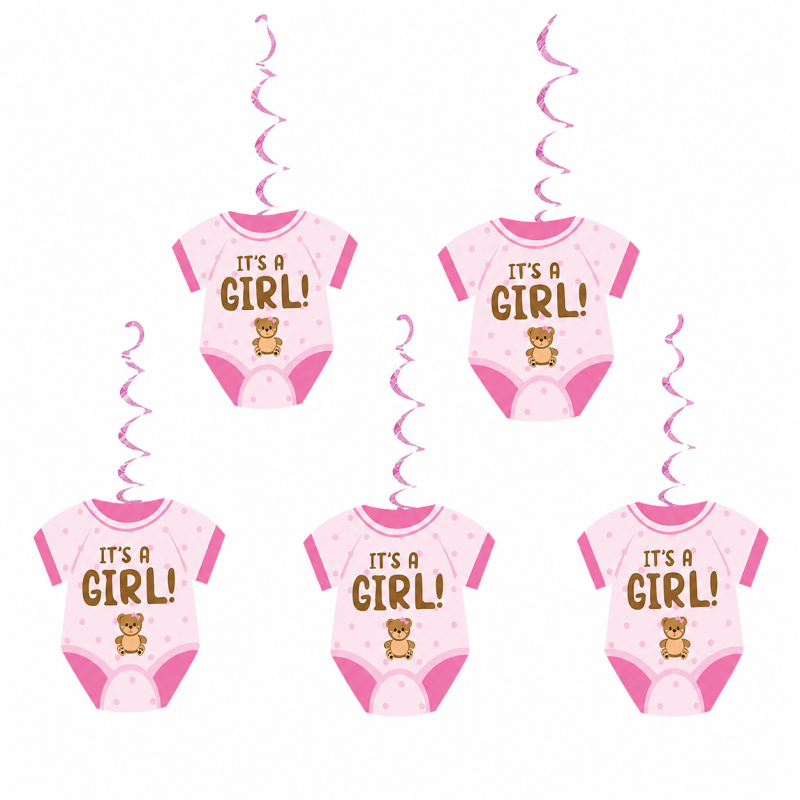 10 Themed Hanging Spiral Decoration Set