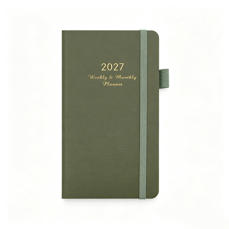 2027 Weekly & Monthly Planner – Compact Hardcover Agenda