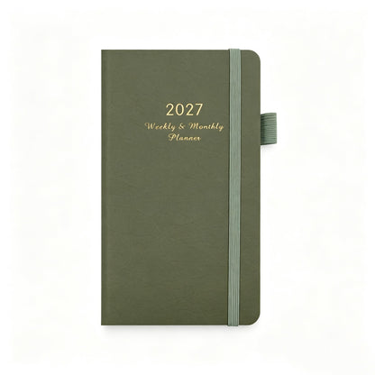 2027 Weekly & Monthly Planner – Compact Hardcover Agenda