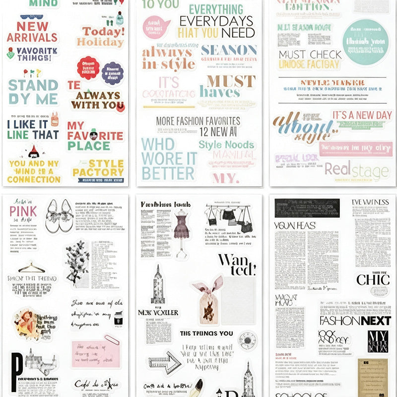 6PCS Washi Sticker Set