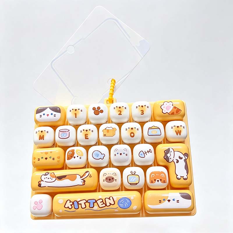 Happy 26 Key Keyboard Fidget Keychain