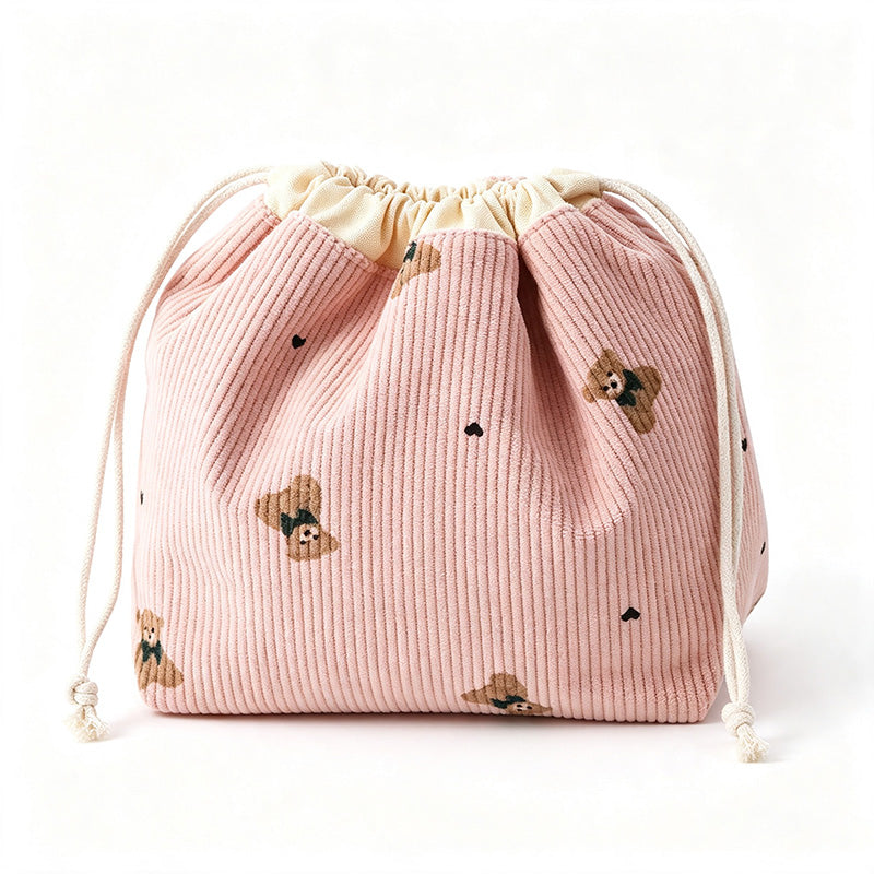 Floral Drawstring Organizer Pouch