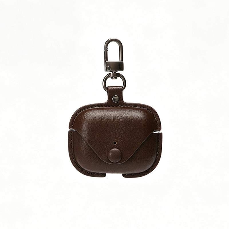 Leather Earbud Case With Carabiner