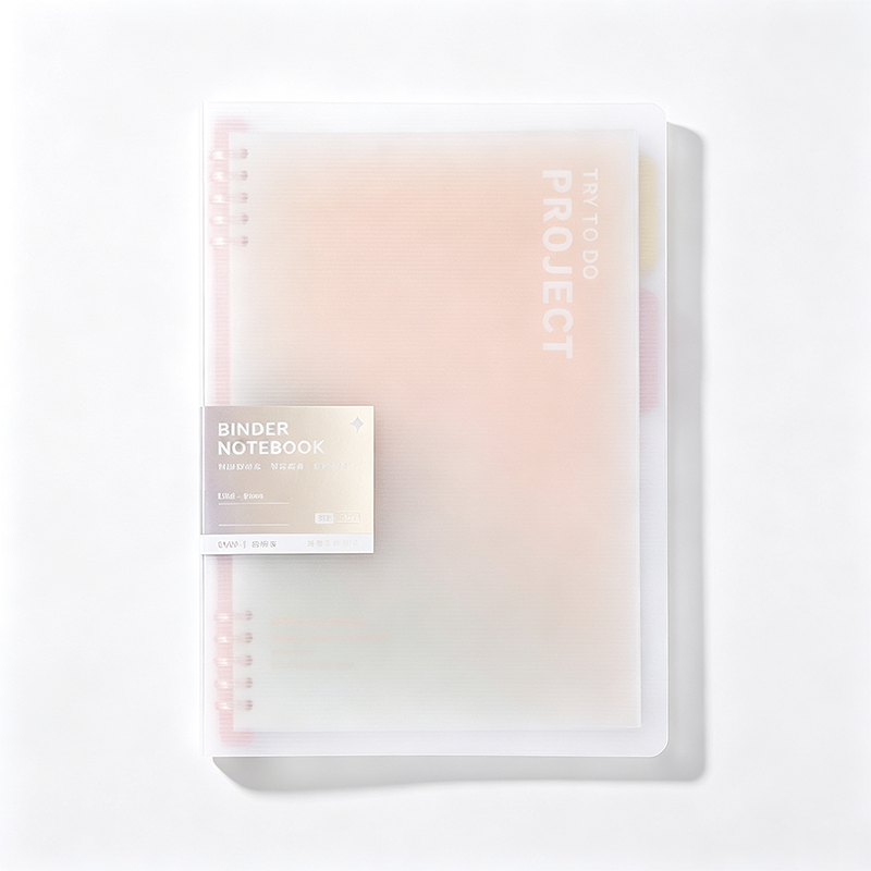 Translucent Pastel Gradient B5 Binder Notebook