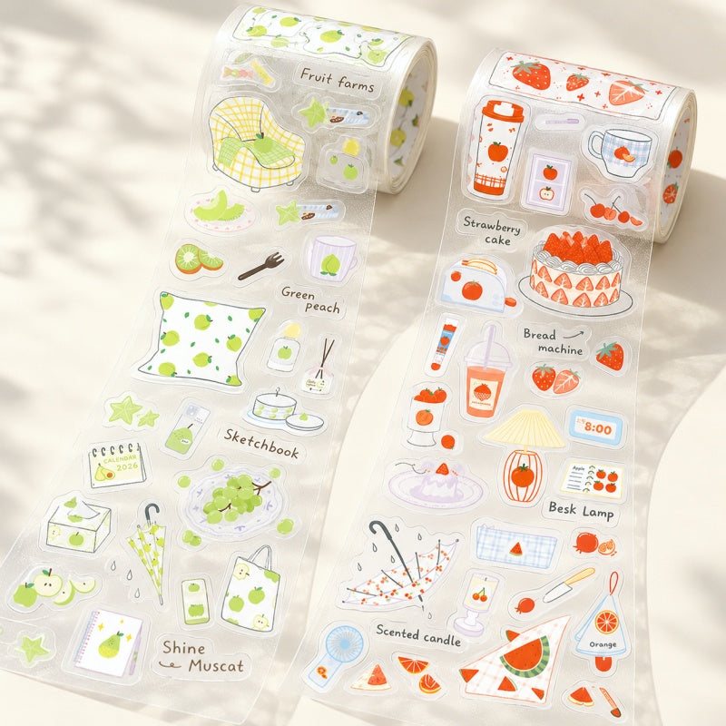 Fresh Fruit Die-Cut PET Sticker Tape
