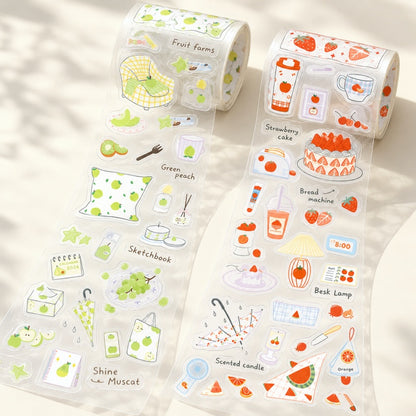 Fresh Fruit Die-Cut PET Sticker Tape