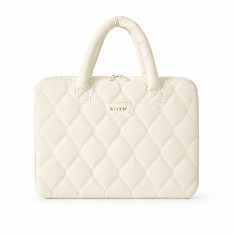 14-15Inch Quilted Nylon Handheld Laptop Bag