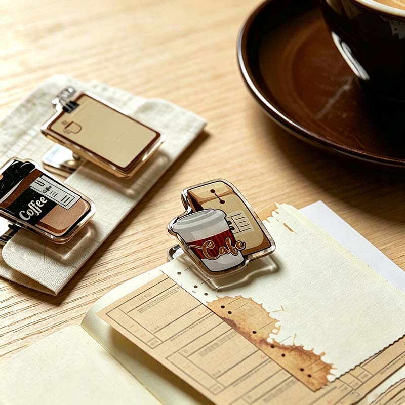 Vintage Coffee Acrylic Decorative Clip