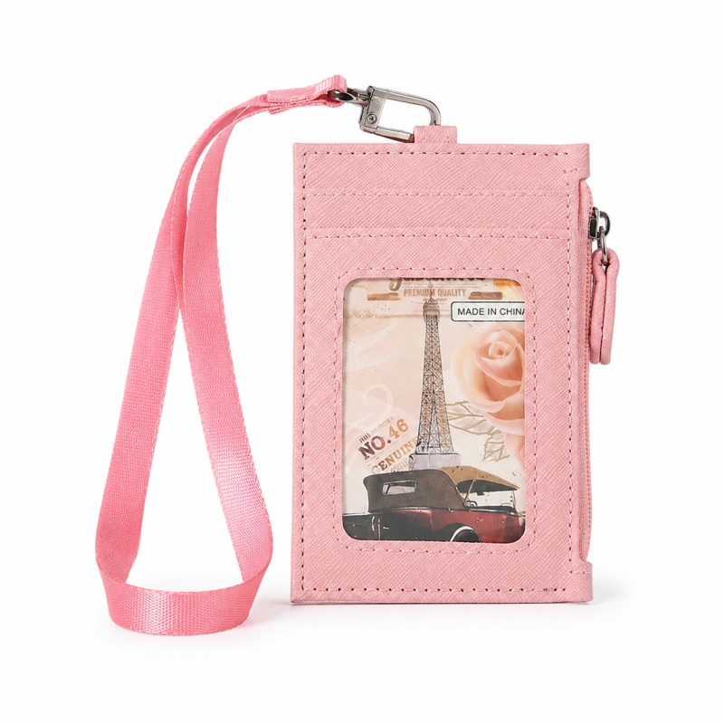 Multi Pocket Lanyard ID Card Holder