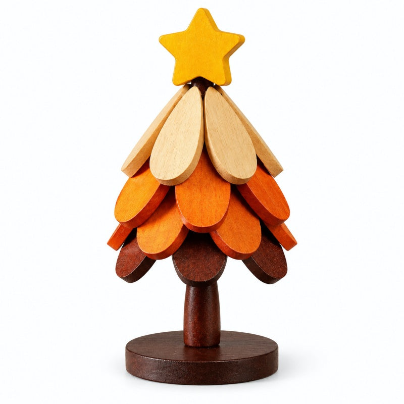 Extra Thick Christmas Tree Shaped Wooden Hot Pad Set