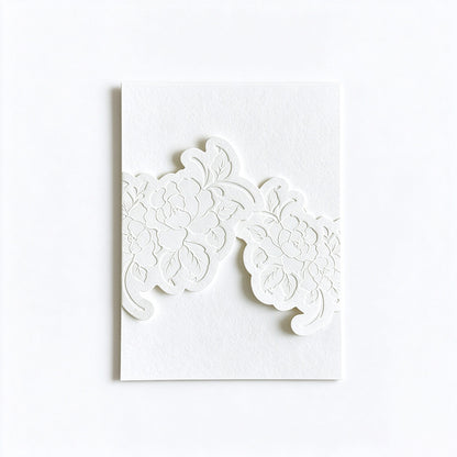 Blind-Embossed Floral Wedding Invitation Set