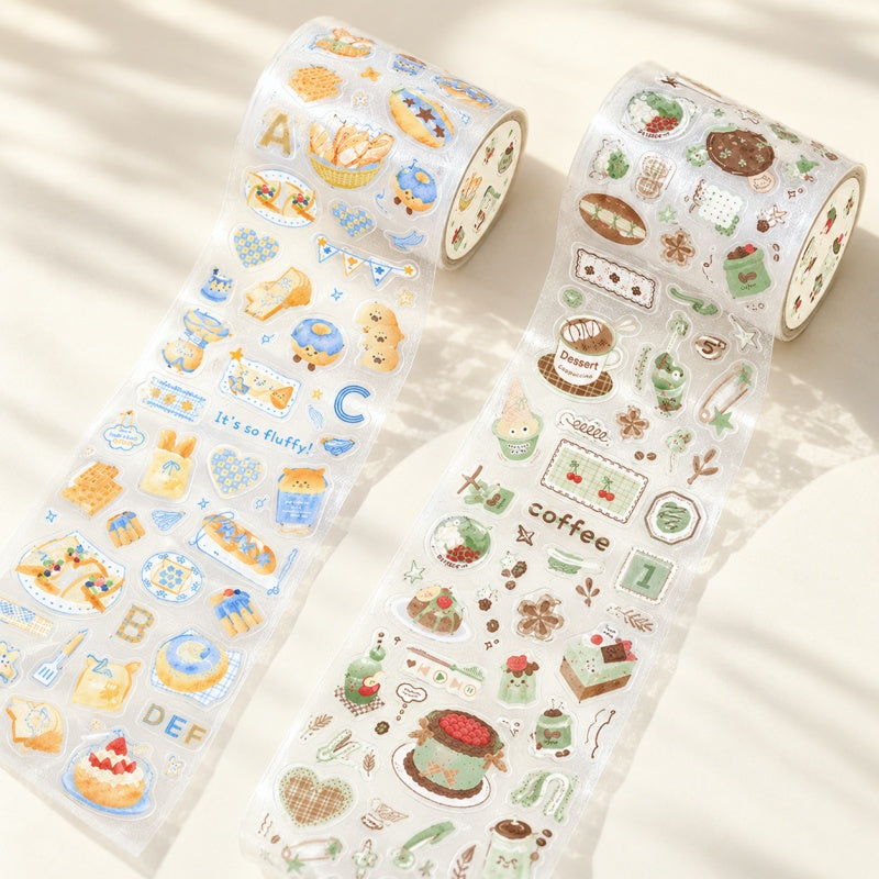 Bakery Sweets Die-Cut PET Sticker Tape