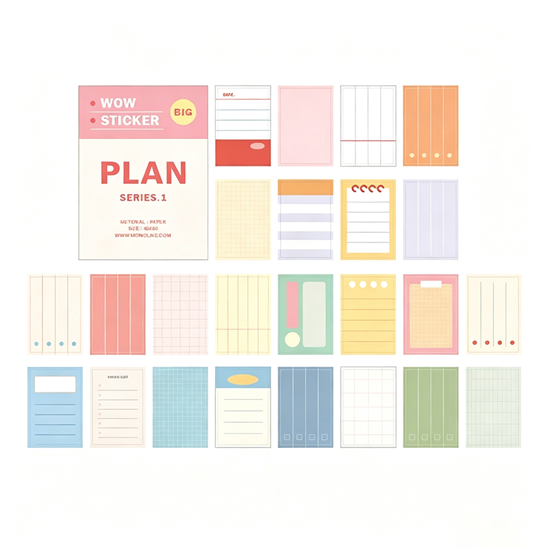 Big Wow Pastel Message & Label Set Sticker Sheet
