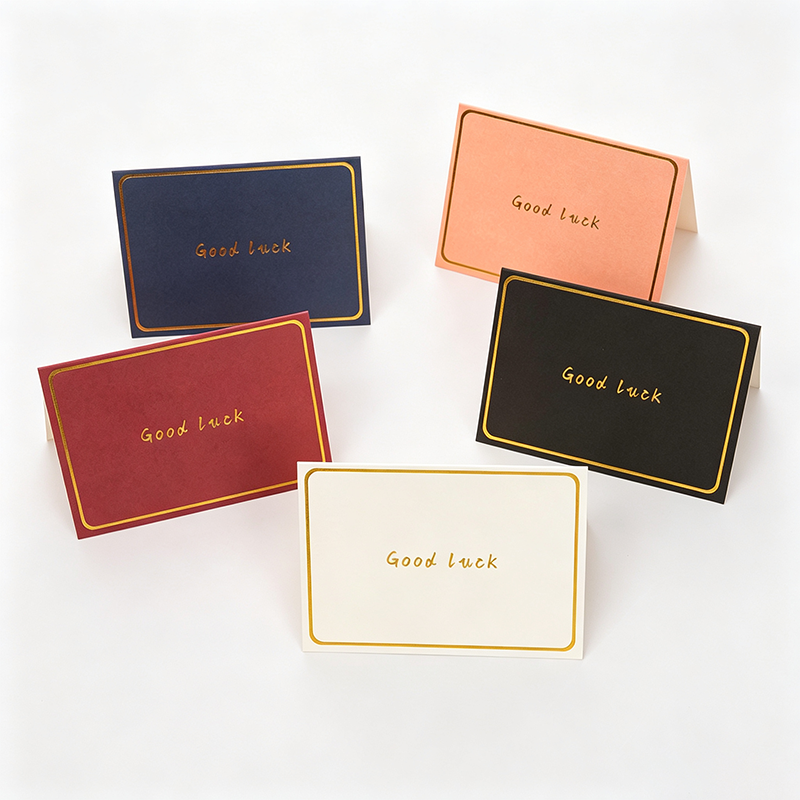 5 Colors Foil Stamped Message Cards