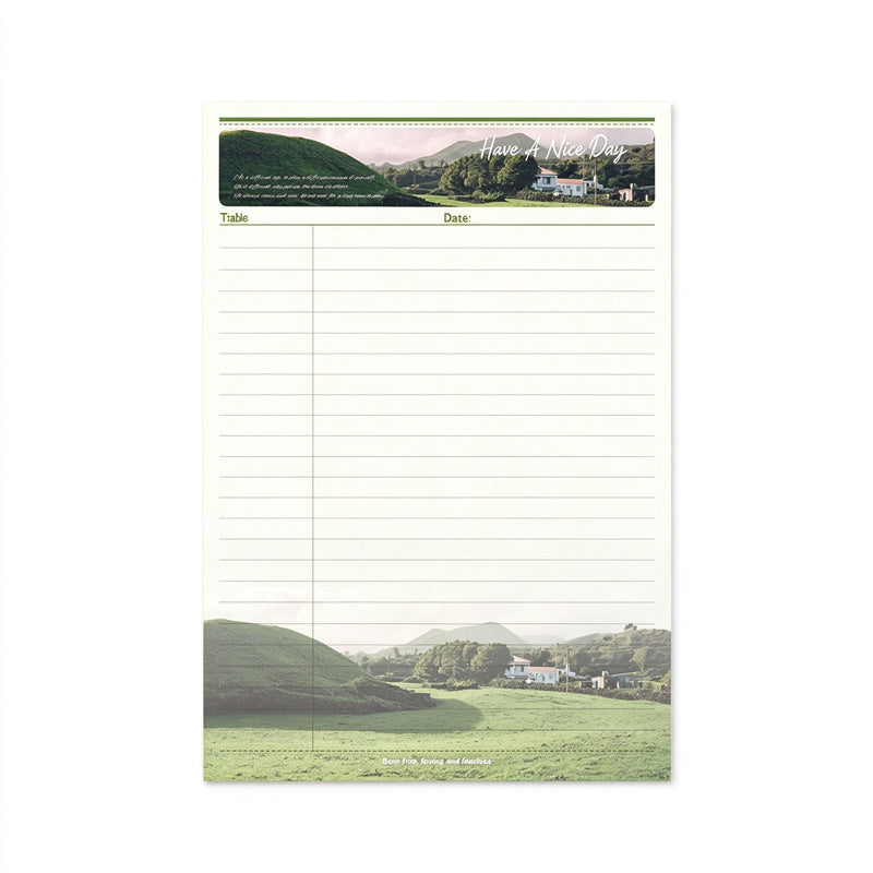 Pastoral Landscape Tear-Off Notepad