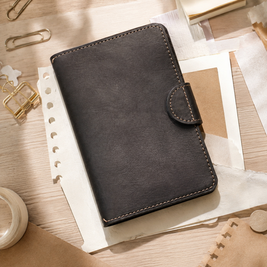 Genuine Leather Buckle Passport Wallet