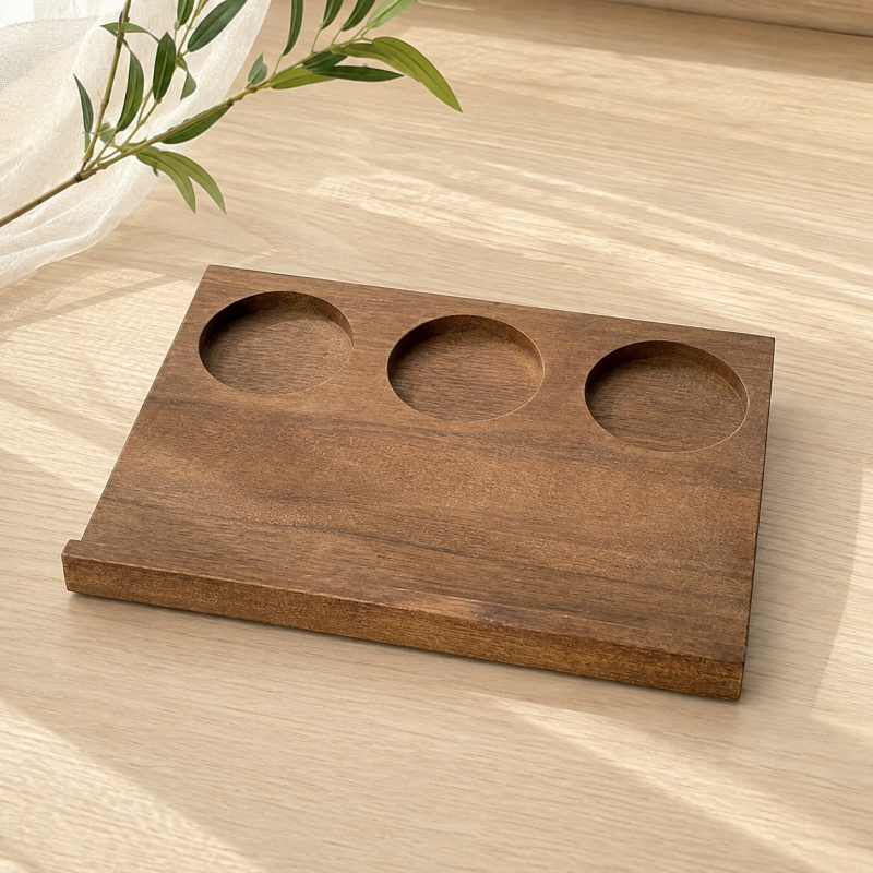 Wooden Coffee Cup Serving Tray