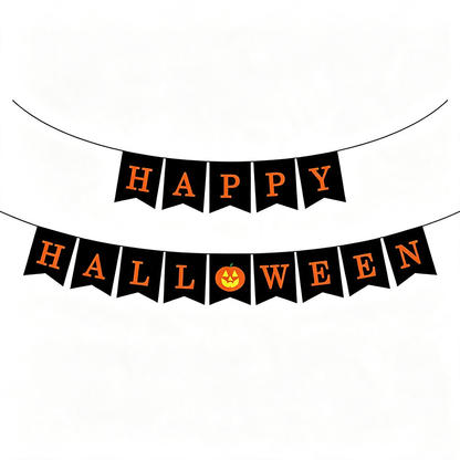 Happy Halloween Letter Banner Collection