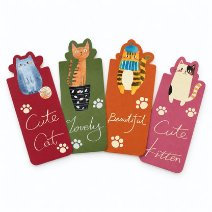 Cute Cat Die-Cut Magnetic Bookmarks