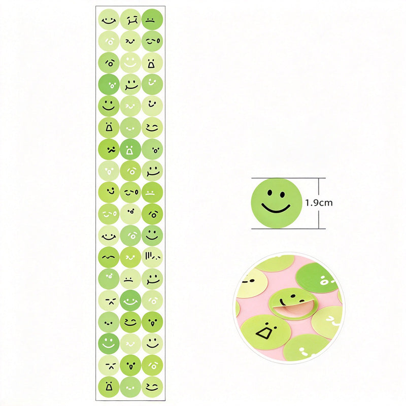 Emoticon Ball PET Stickers