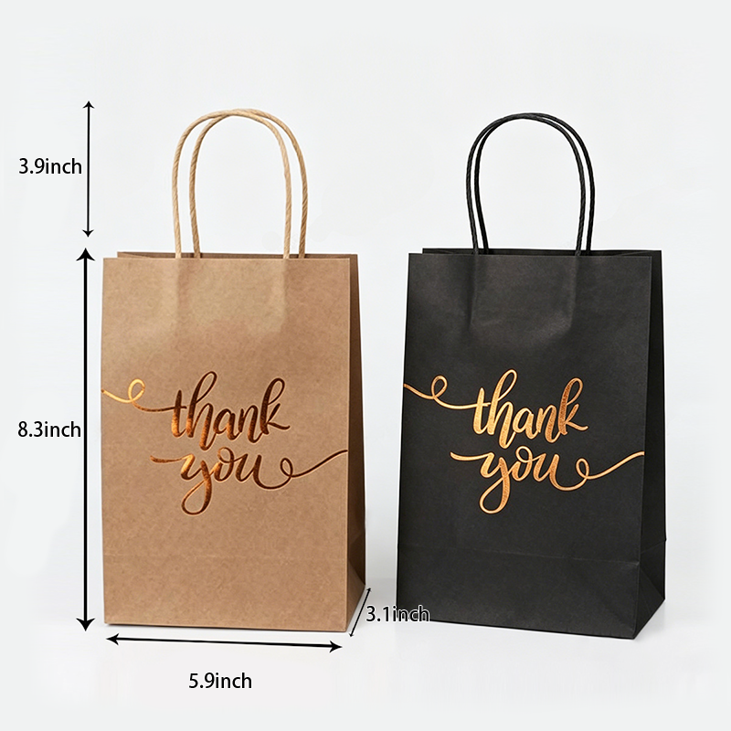 Gold-Foil Thank You Gift Bag – Pack of 10