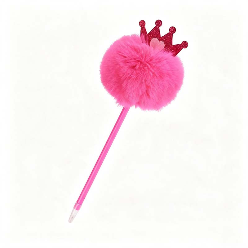 Crown Pom Topper Gel Pen
