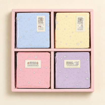 Cute Star Pattern Square Pocket Notebook-Assorted Set of 12