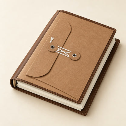 Gold Foil Strawberry Leatherette Notebook-Set of 4