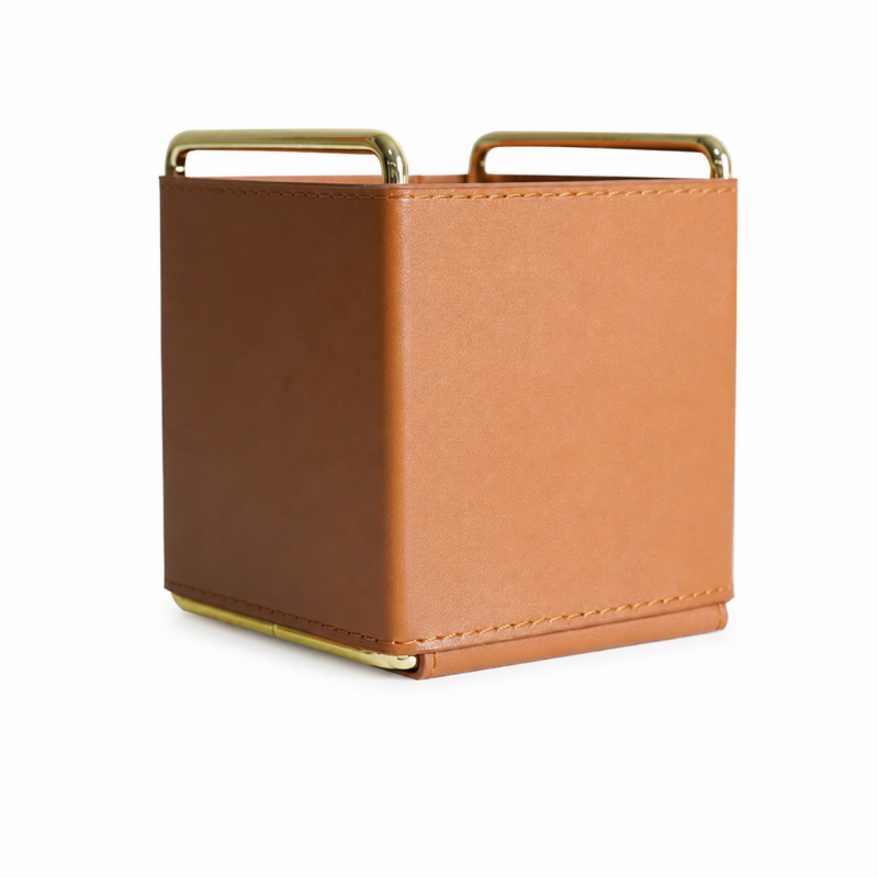 Structured Leather Look Storage Box
