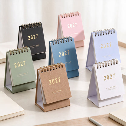 2027 Gold-Foil Mini Desk Calendar