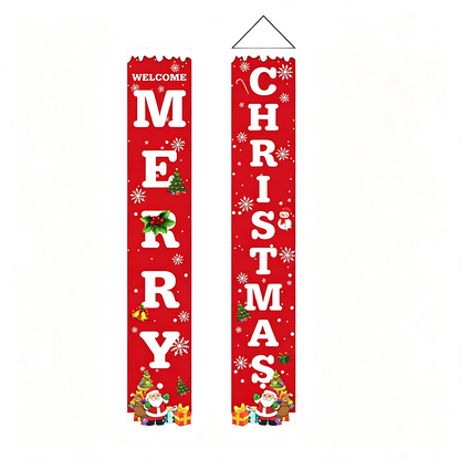 Christmas Porch Banner Door Decorations