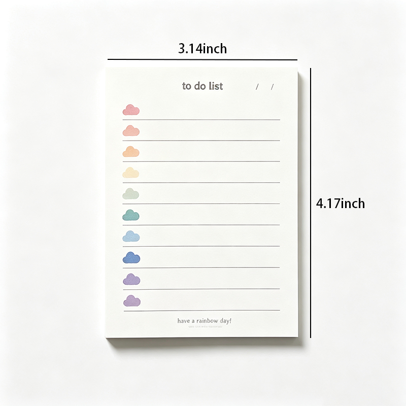 Rainbow Cloud Memo Pad