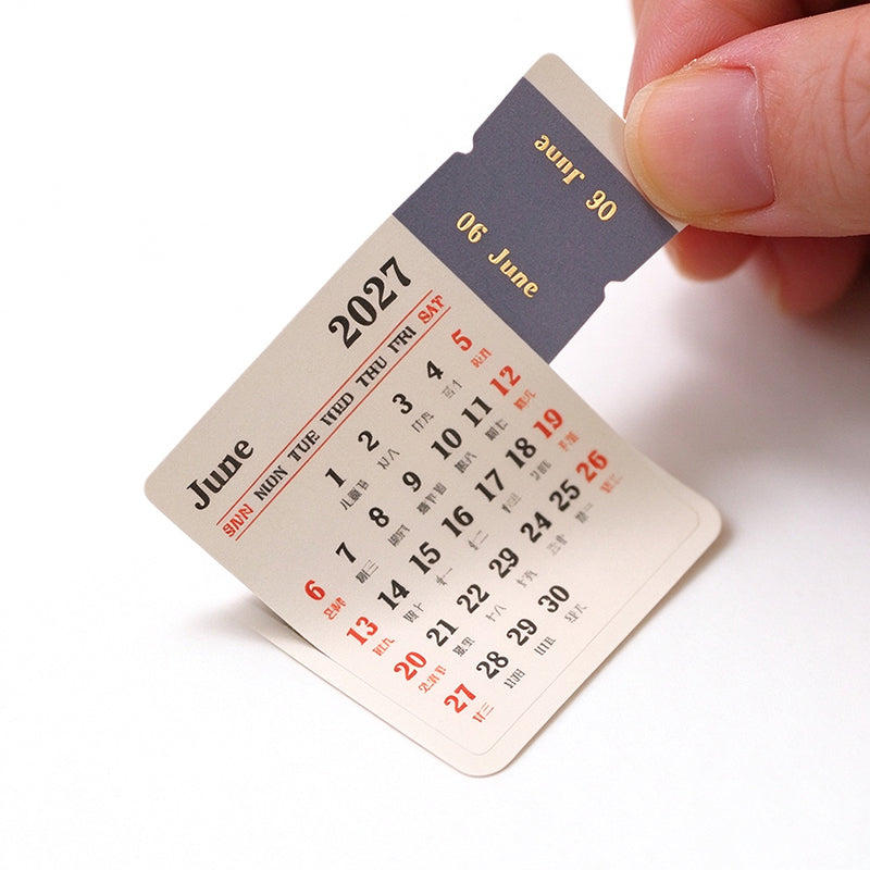 2027 Vintage Gold-Foil Calendar Index Stickers