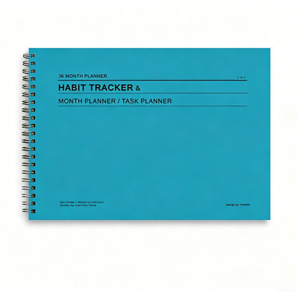 B5 Habit Tracker and 36-Month Undated Planner Notebook