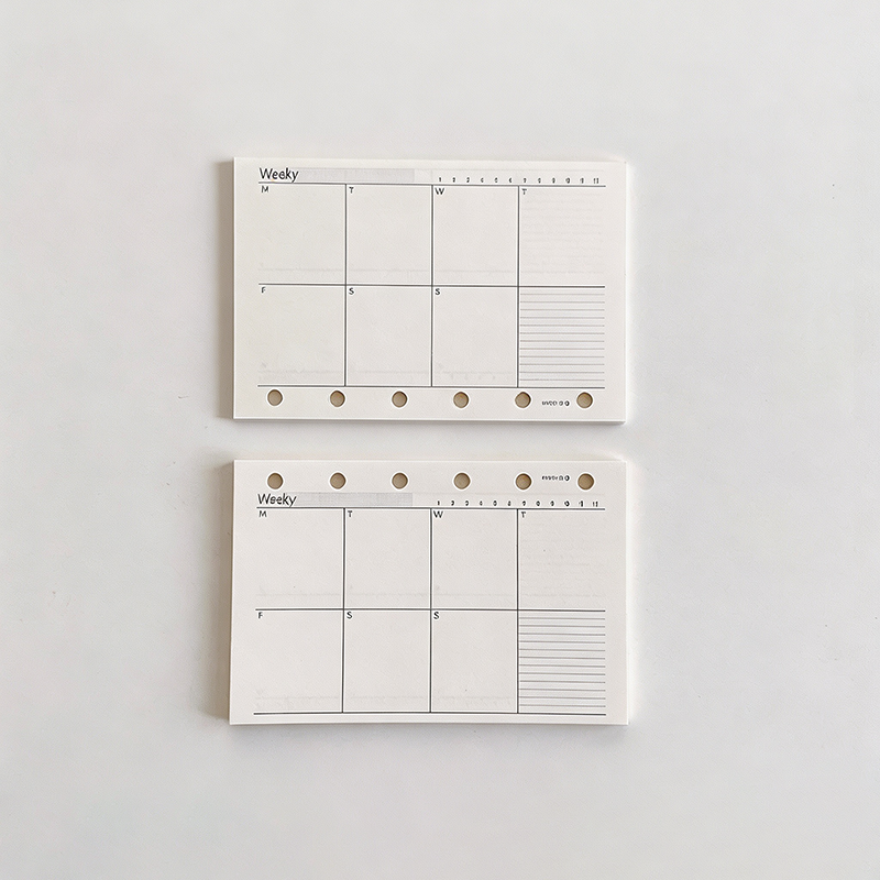 A7 Refillable Planner Inserts