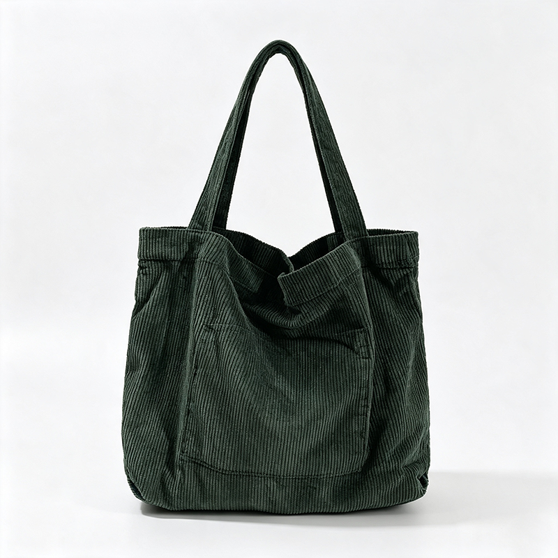 Corduroy Ruched Shoulder Bag