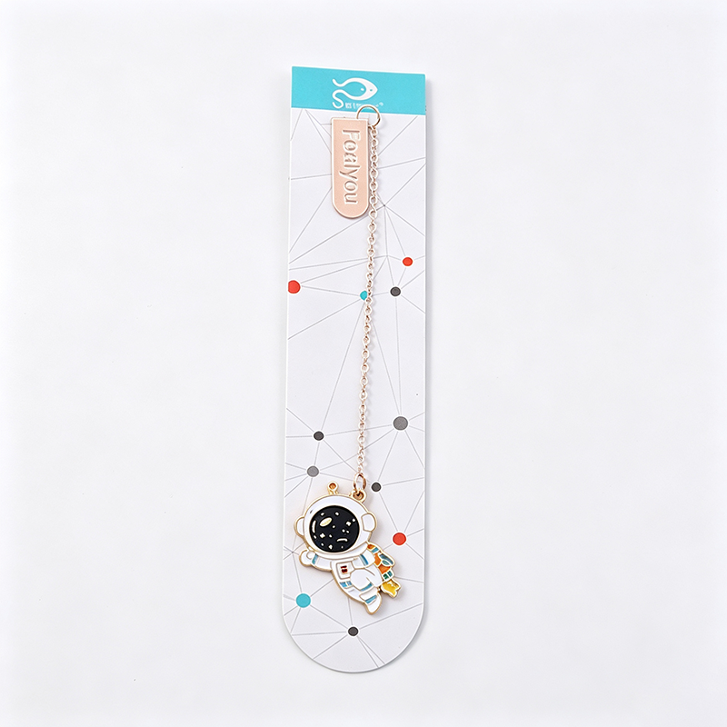 Astronaut Charm Metal Bookmark