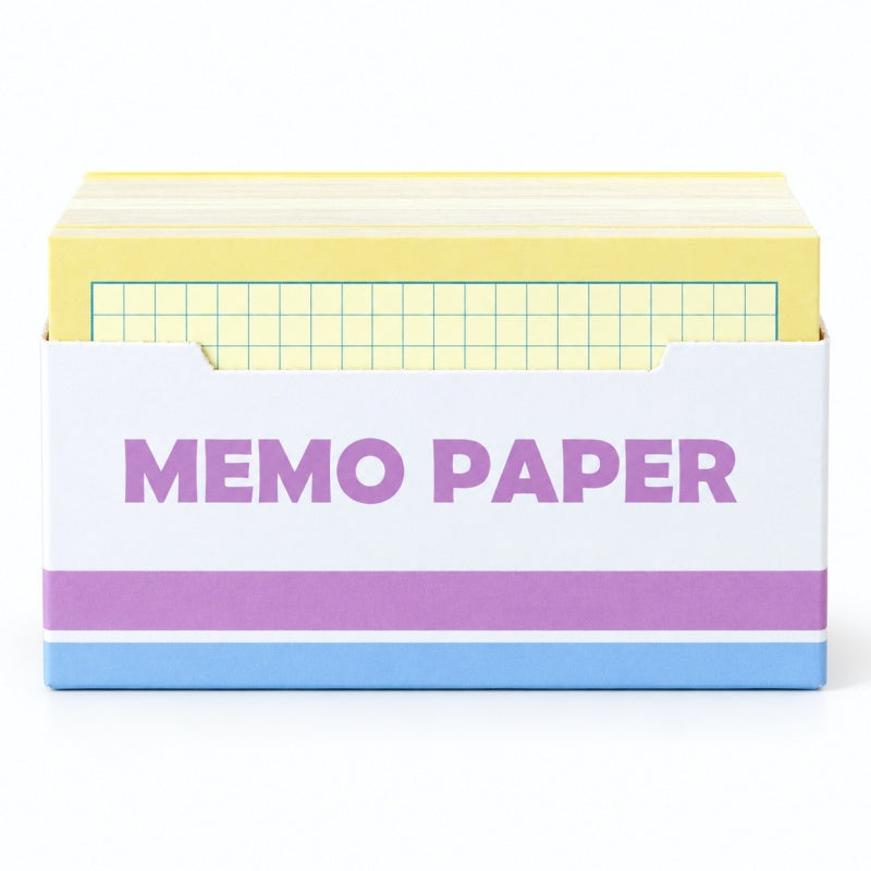 Pastel Memo Index Cards in a Dispenser Box