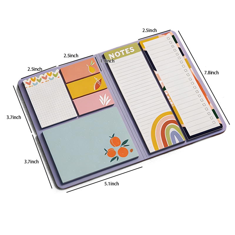 All In One Floral Memo Pad Set