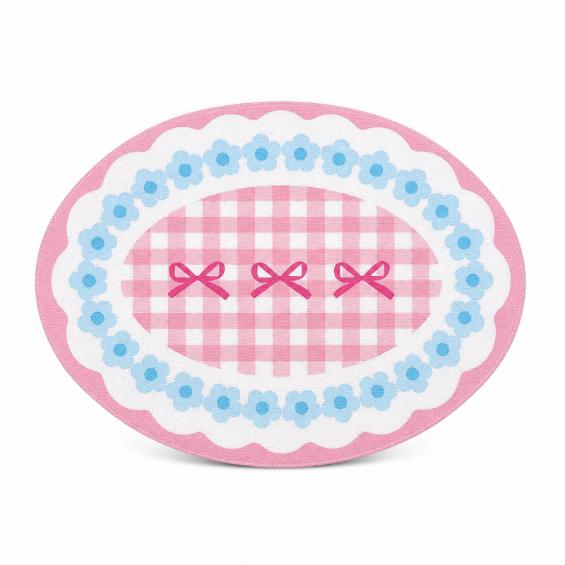 Pastel Lace Print Round Coaster