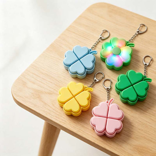 Clover Light Up Single Key Keychain