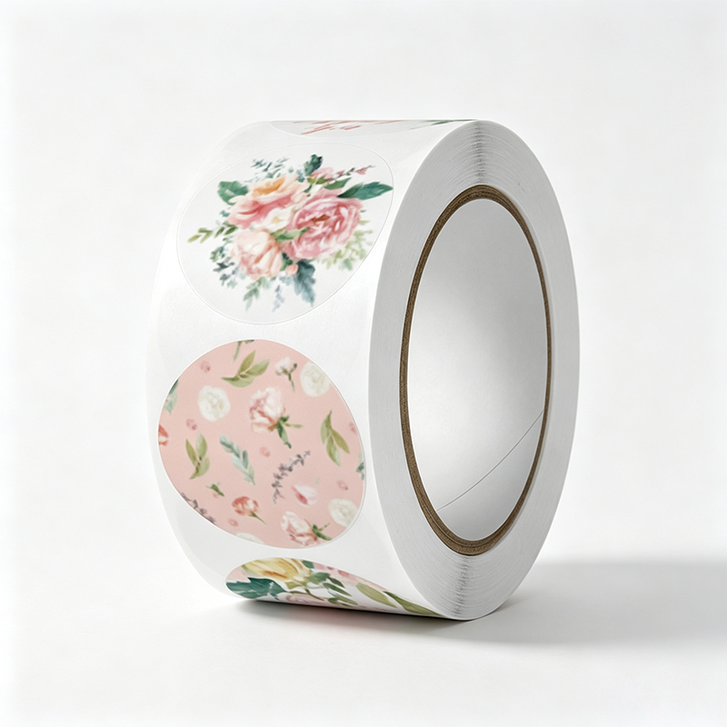 Positive Floral Seal Sticker Roll